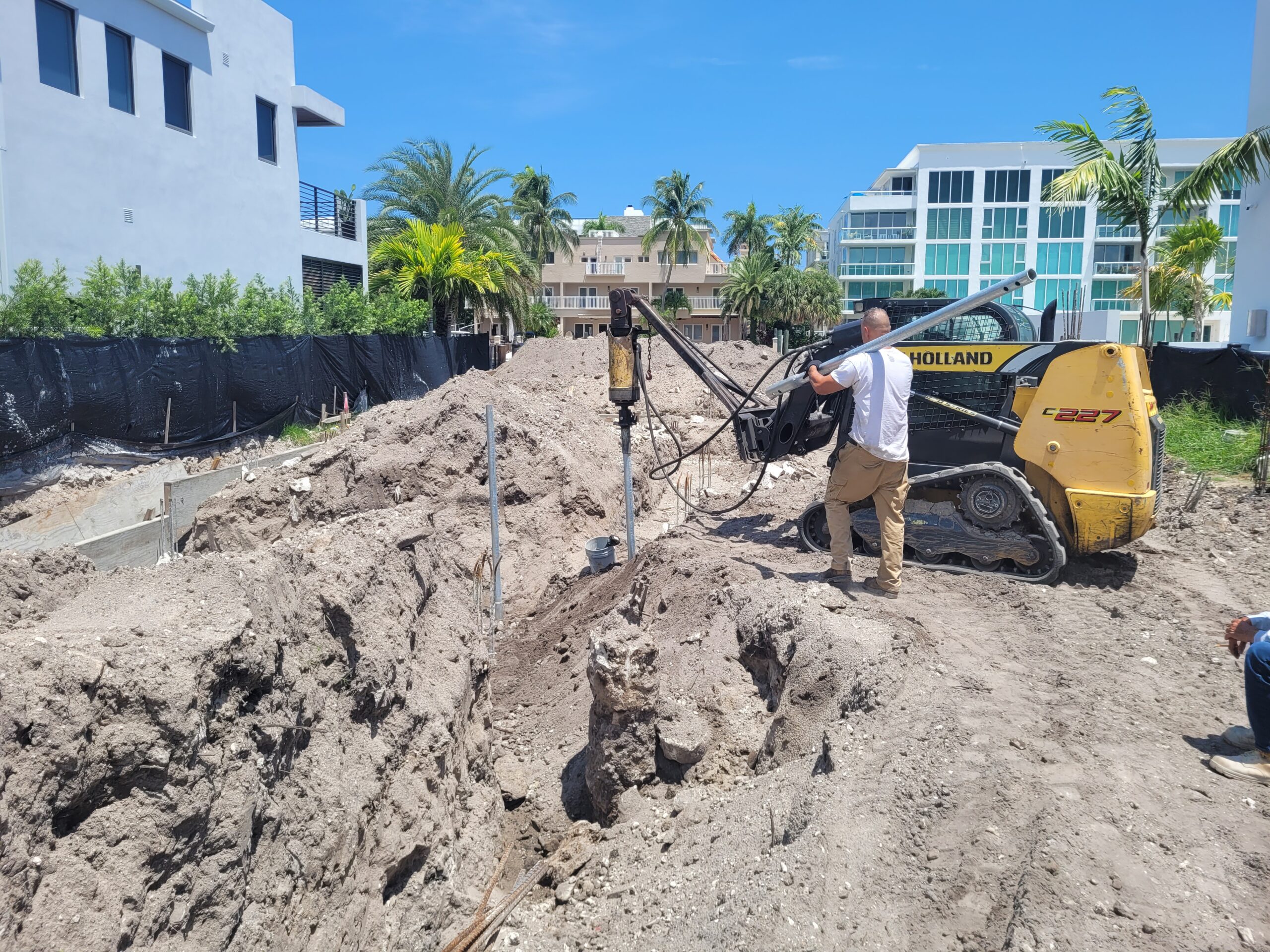 24 South Gordon Rd helical piles install